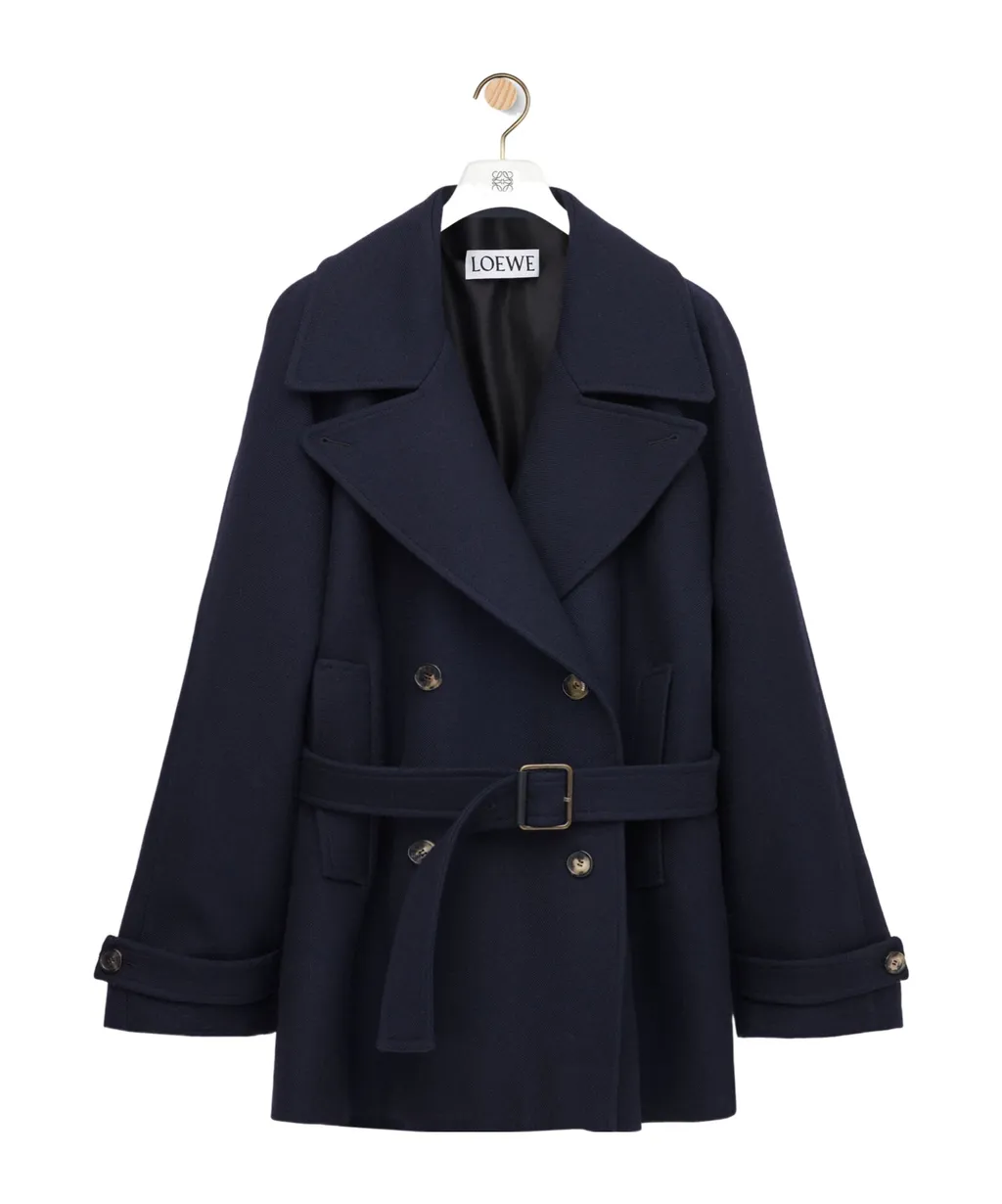 Double-Breasted Belted Coat