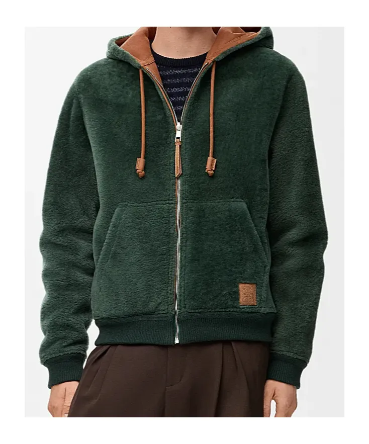 Shearling Hooded Sweatshirt