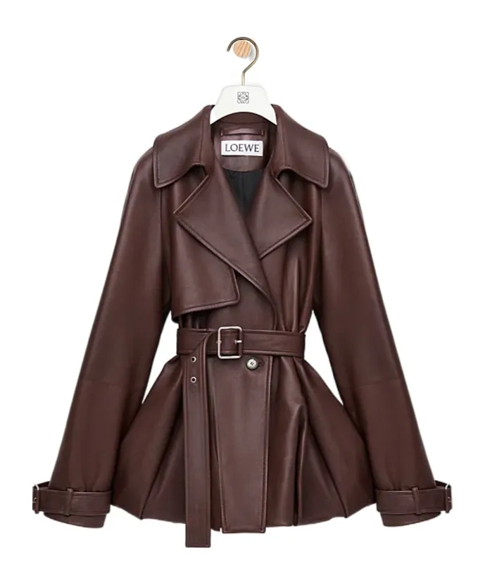 Anagram Embossed Belted Jacket