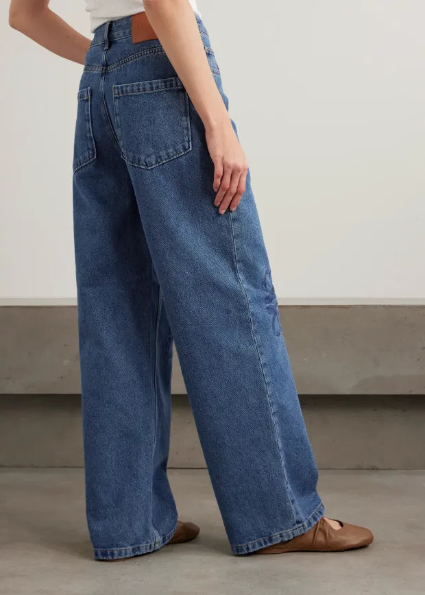 Anagram Baggy Jeans In Denim