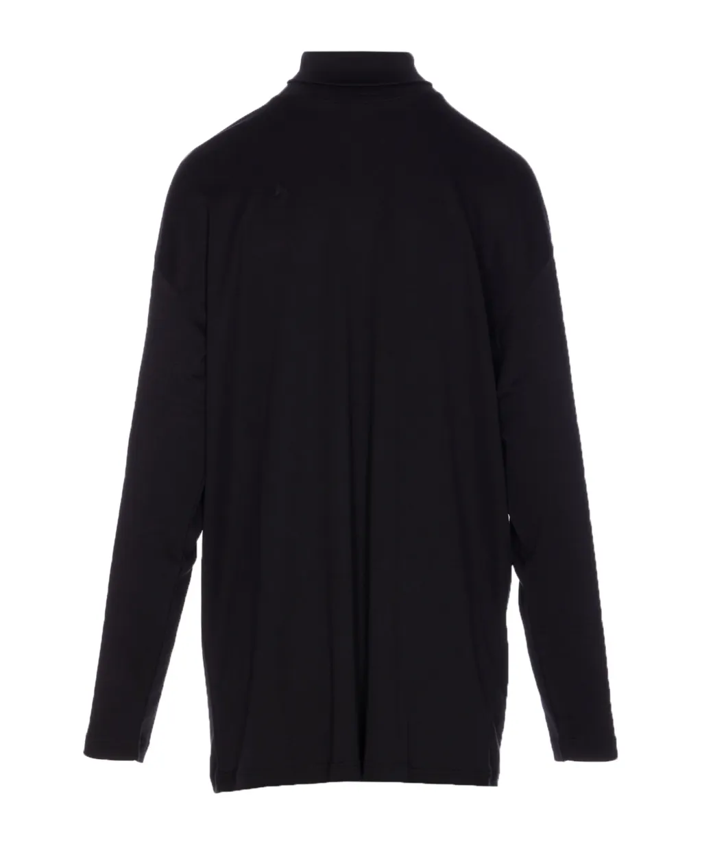 Mock-Neck Long-Sleeved T-Shirt