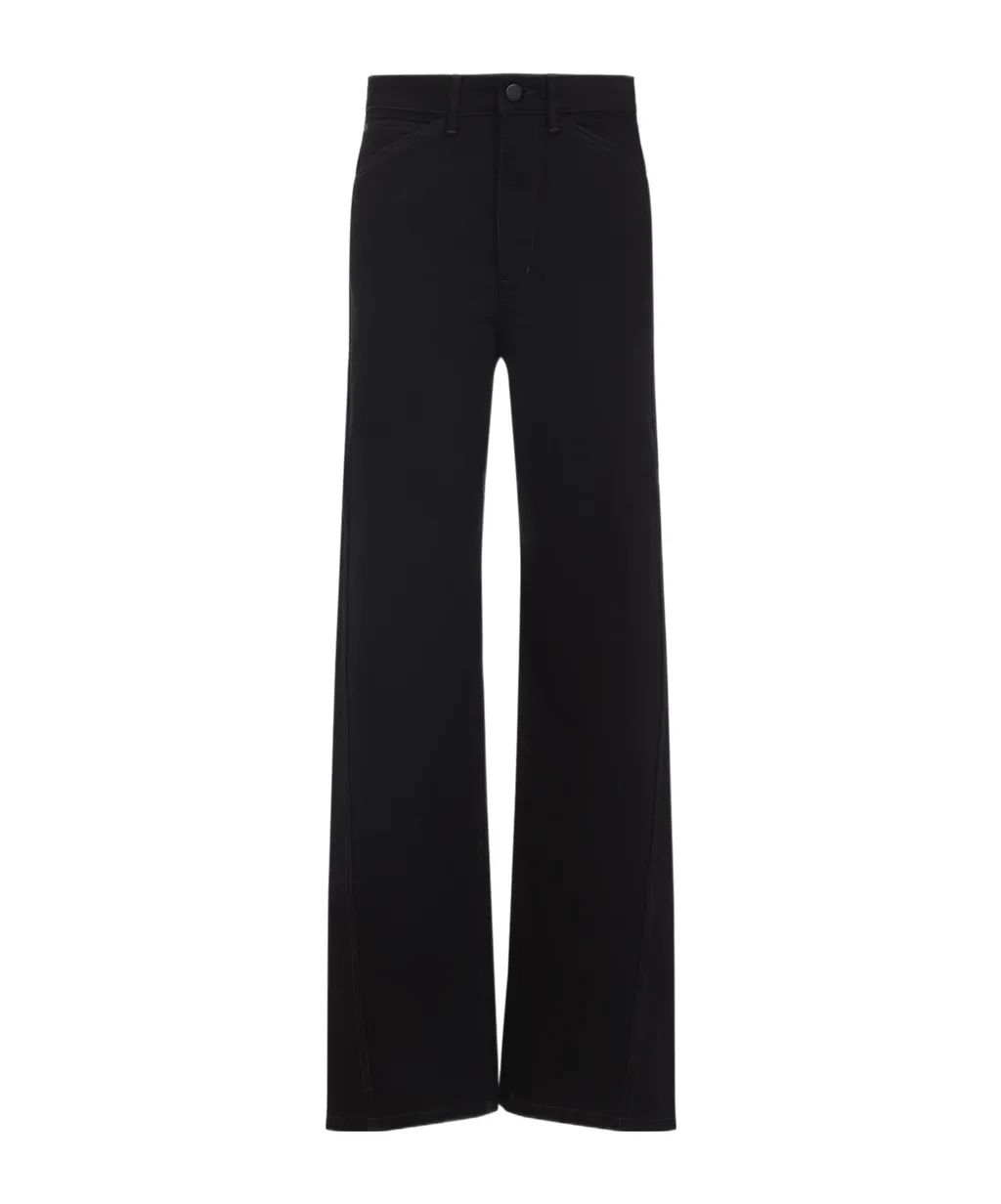 Logo Patch Wide-Leg Jeans