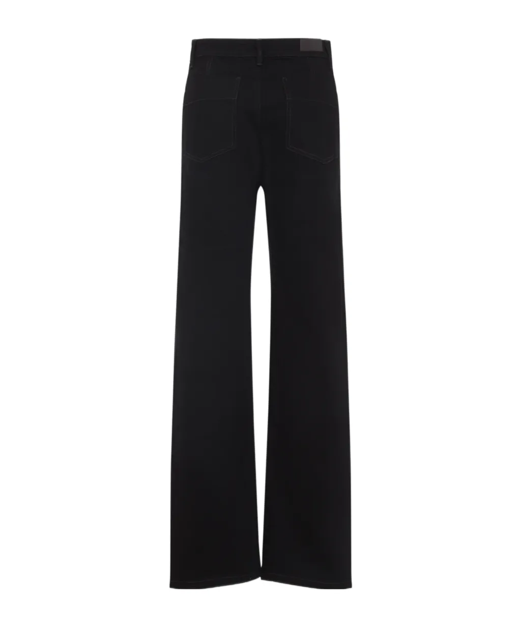 Logo Patch Wide-Leg Jeans