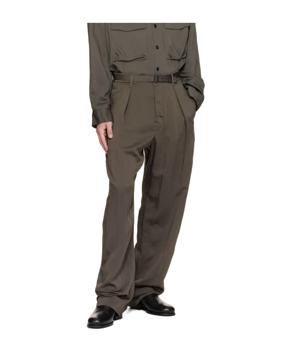 Front Pleat Belted Pants