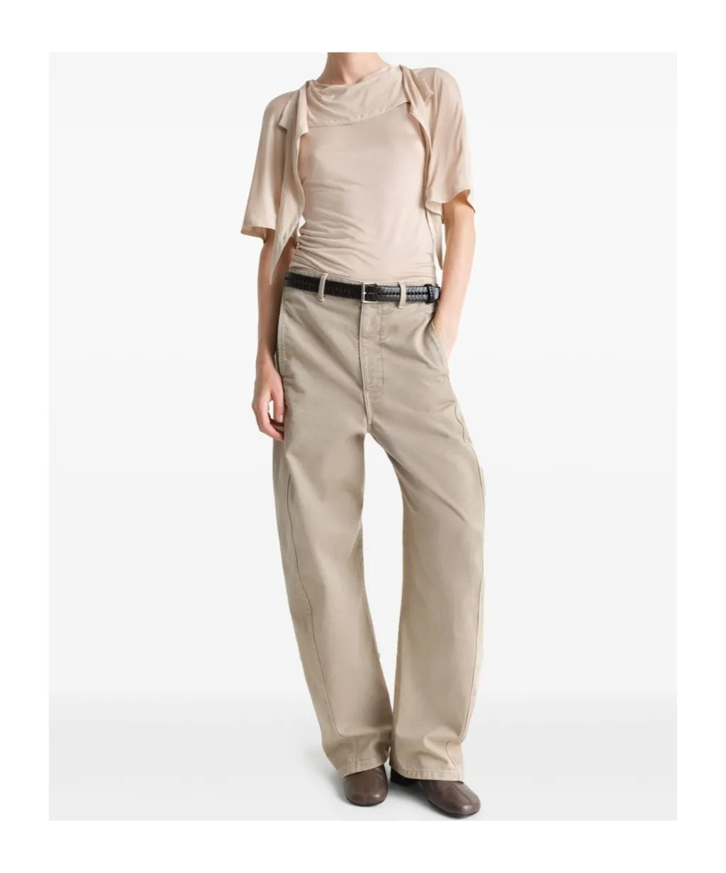Short Sleeve Scarf Blouse