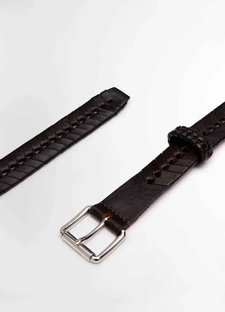 Buckle Fastened Braided Belt