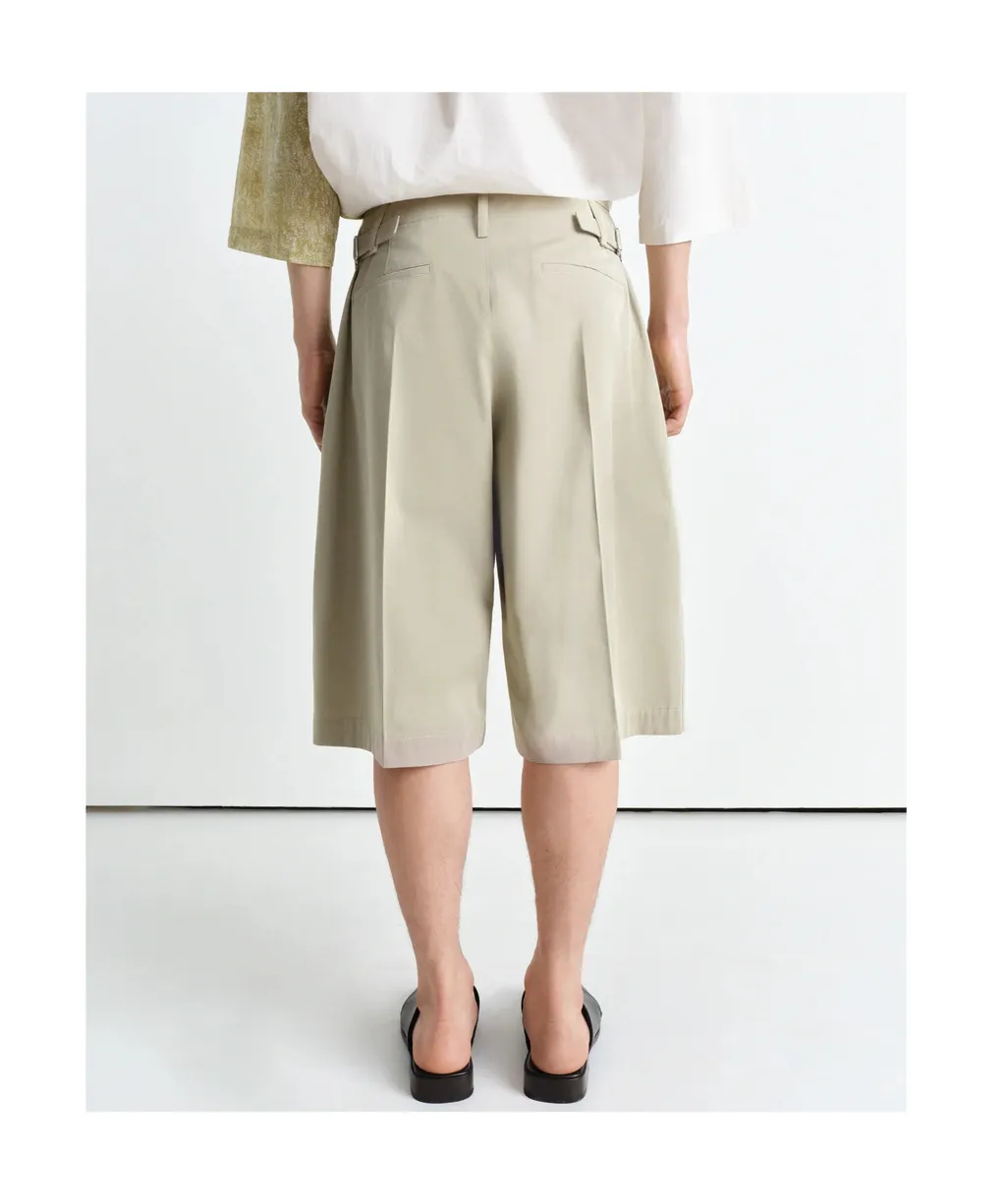 Maxi Pleated Bermuda Shorts