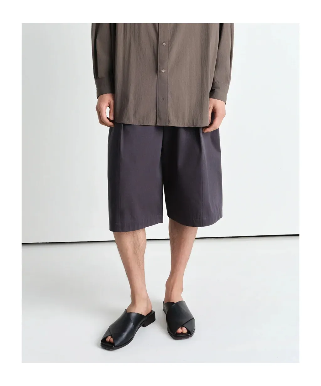 Maxi Pleated Bermuda Shorts