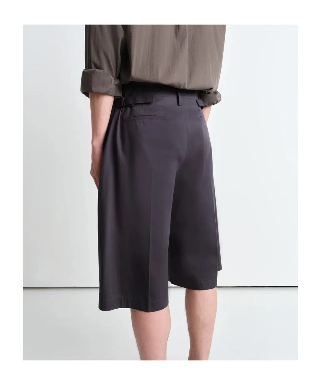 Maxi Pleated Bermuda Shorts
