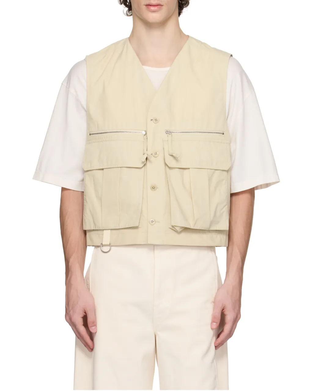 V-Neck Buttoned Gilet