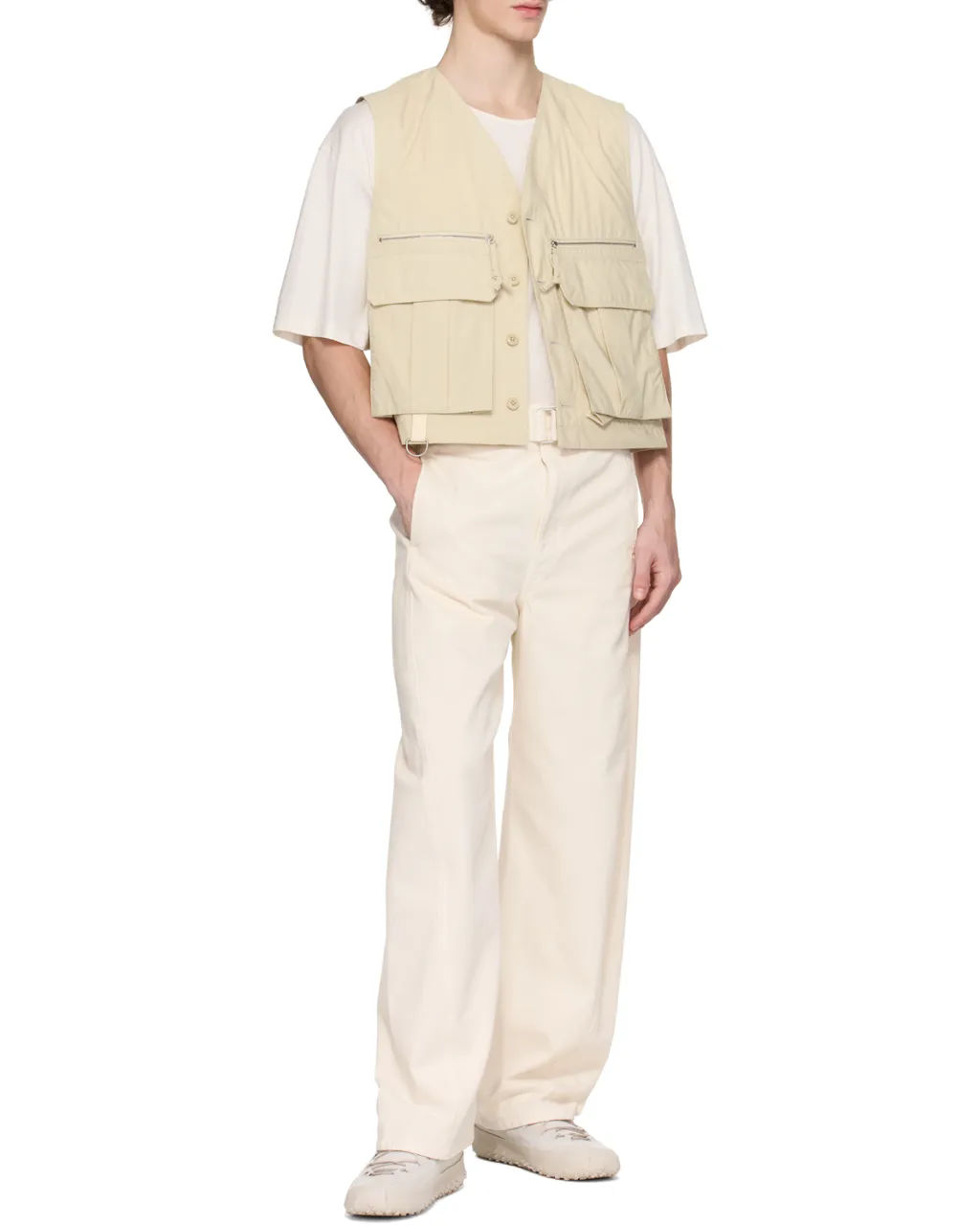 V-Neck Buttoned Gilet