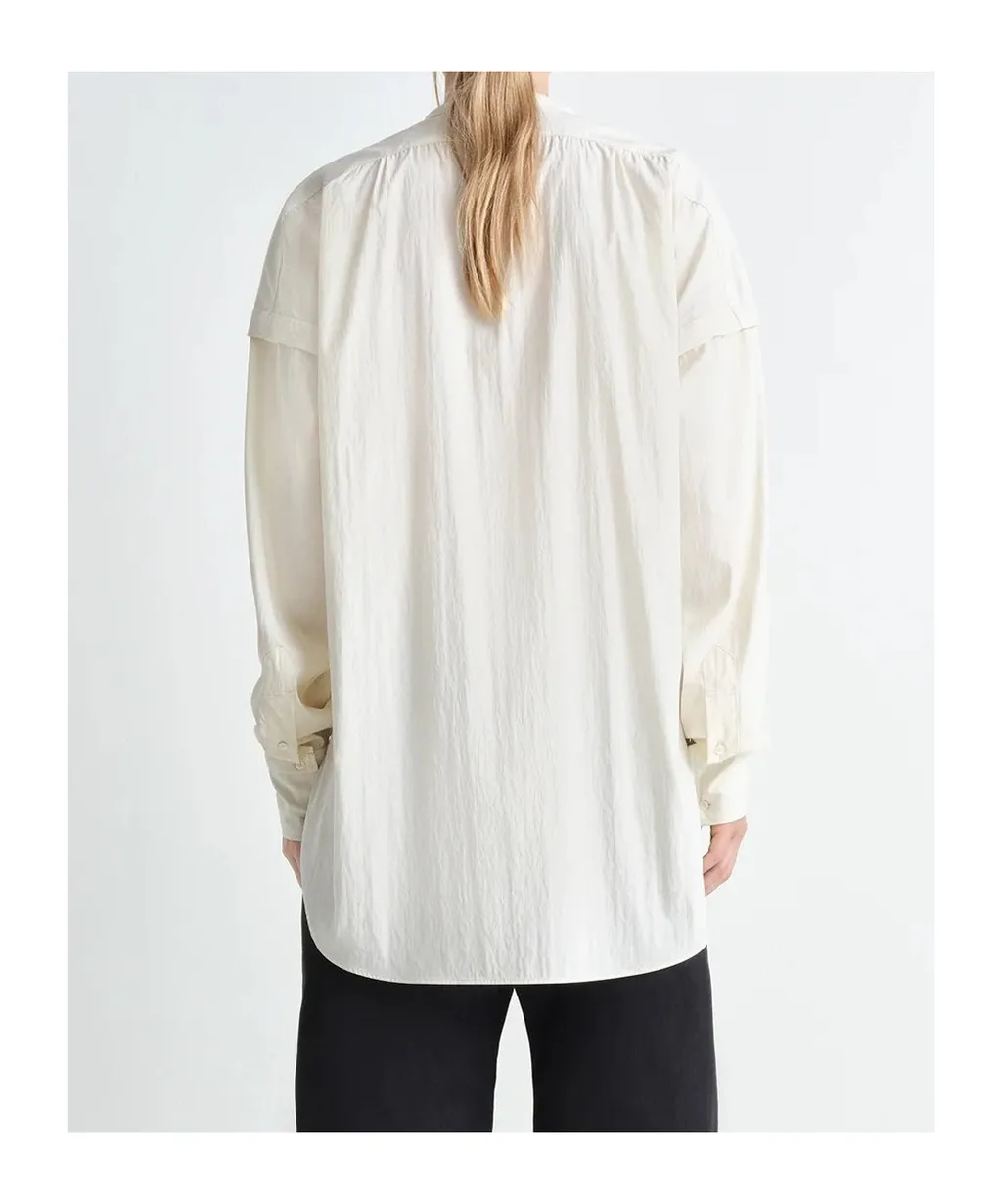 Half Placket Long Shirt