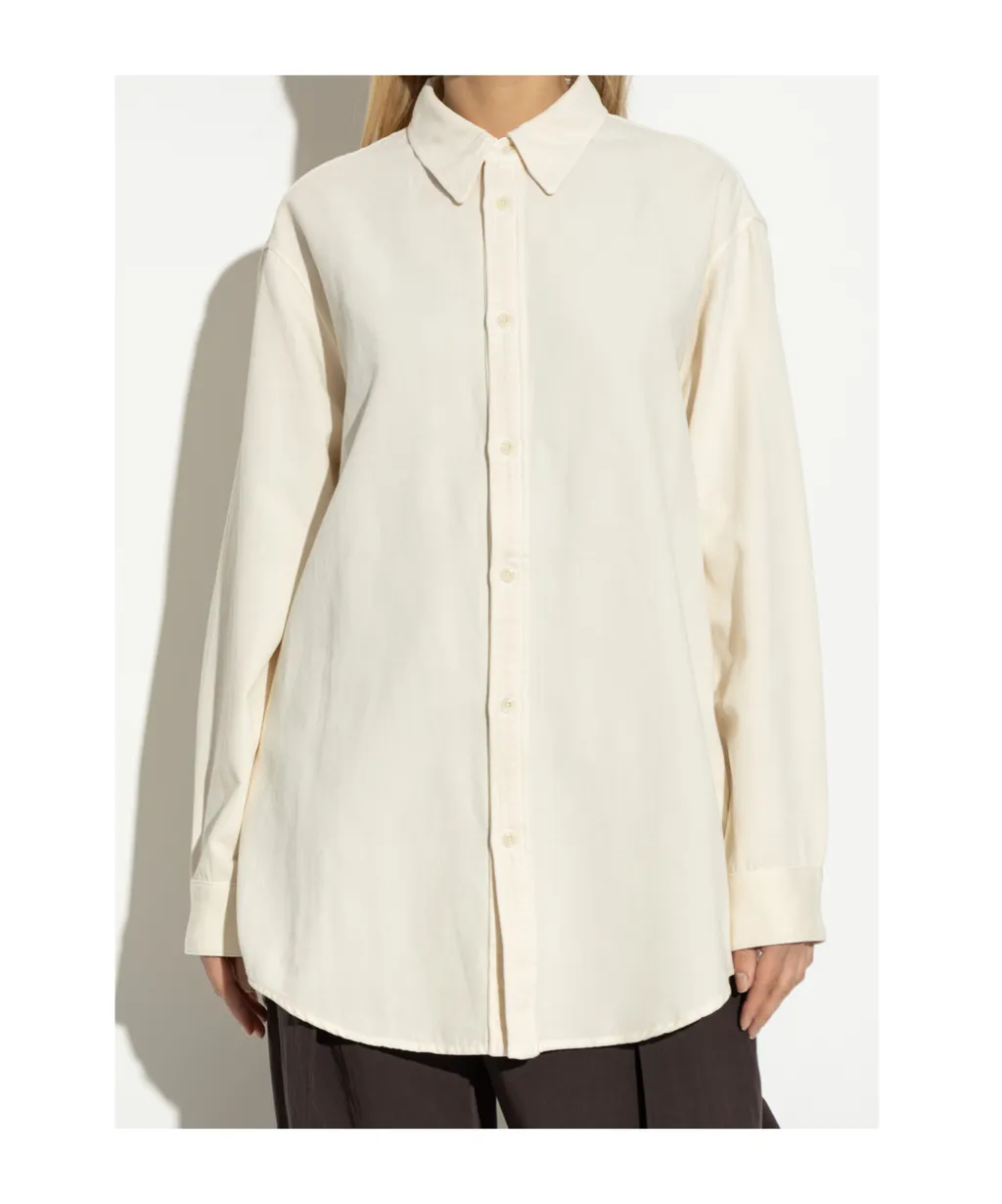 Long Sleeved Curved Hem Shirt