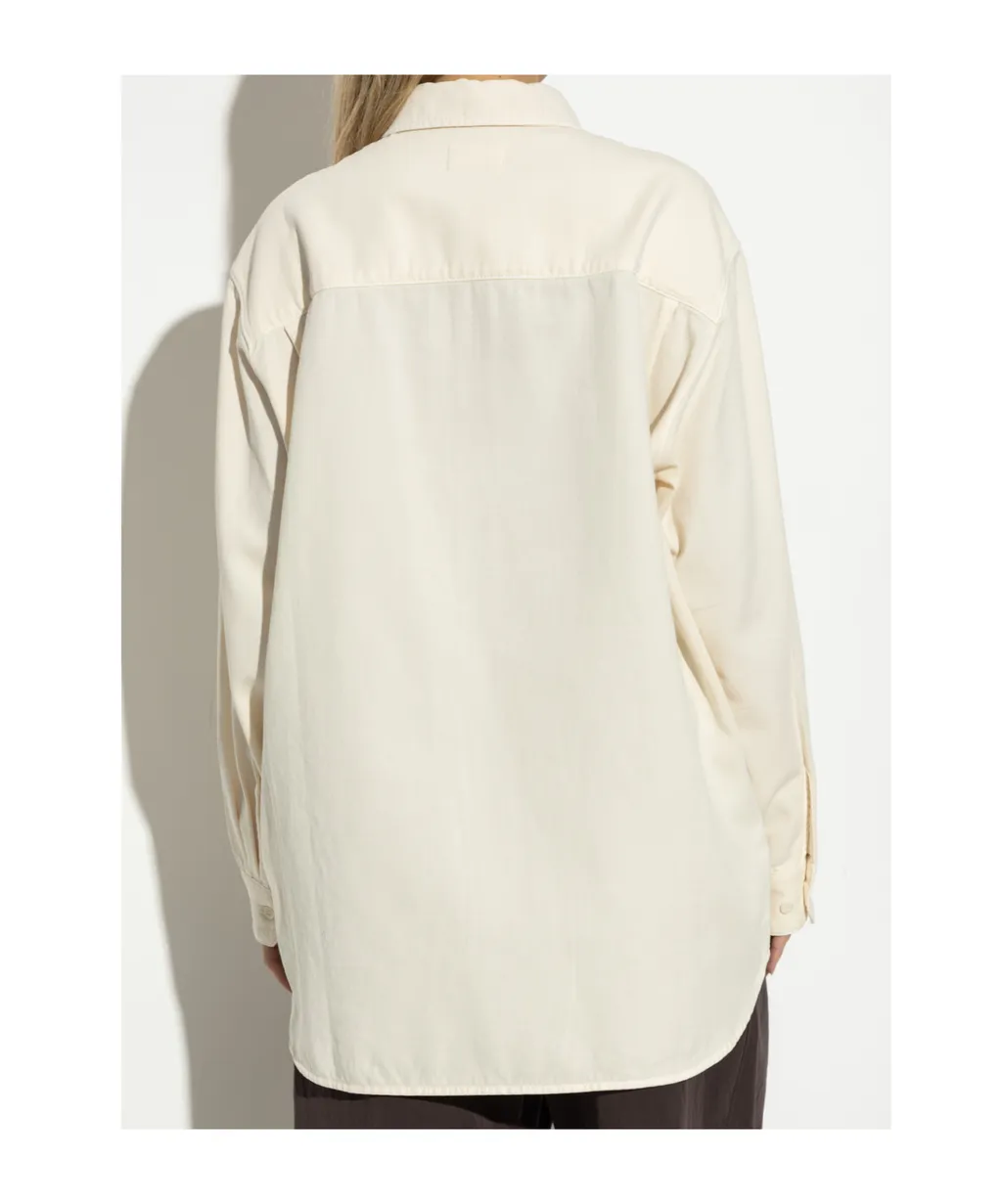 Long Sleeved Curved Hem Shirt