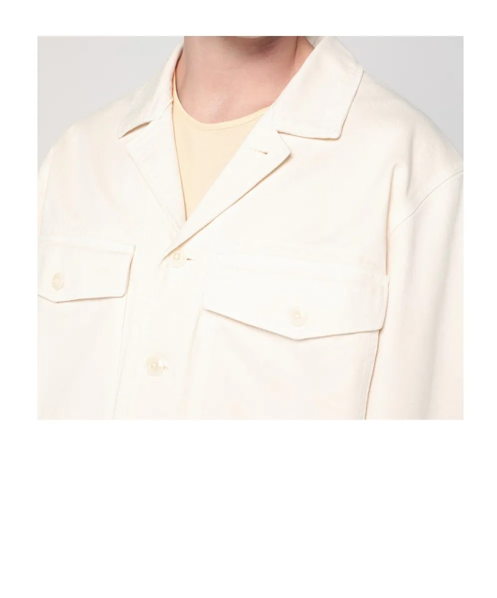 Buttoned Cropped Denim Jacket