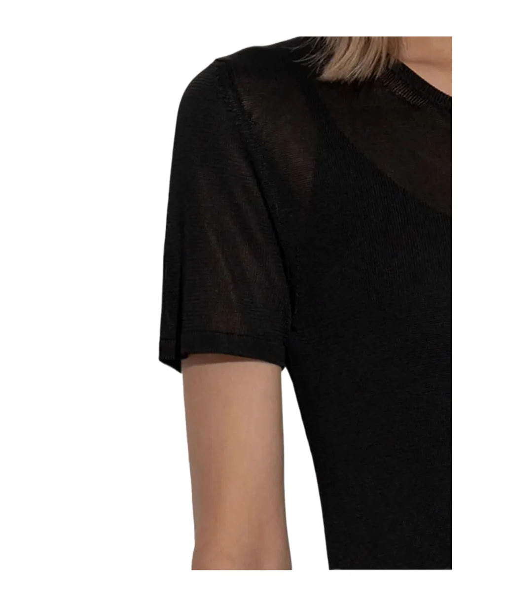 Round-Neck Side-Slit Maxi Dress