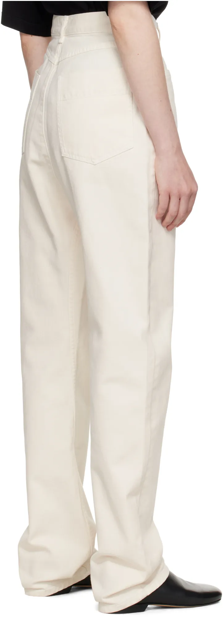 Drop-Crotch Straight-Leg Jeans