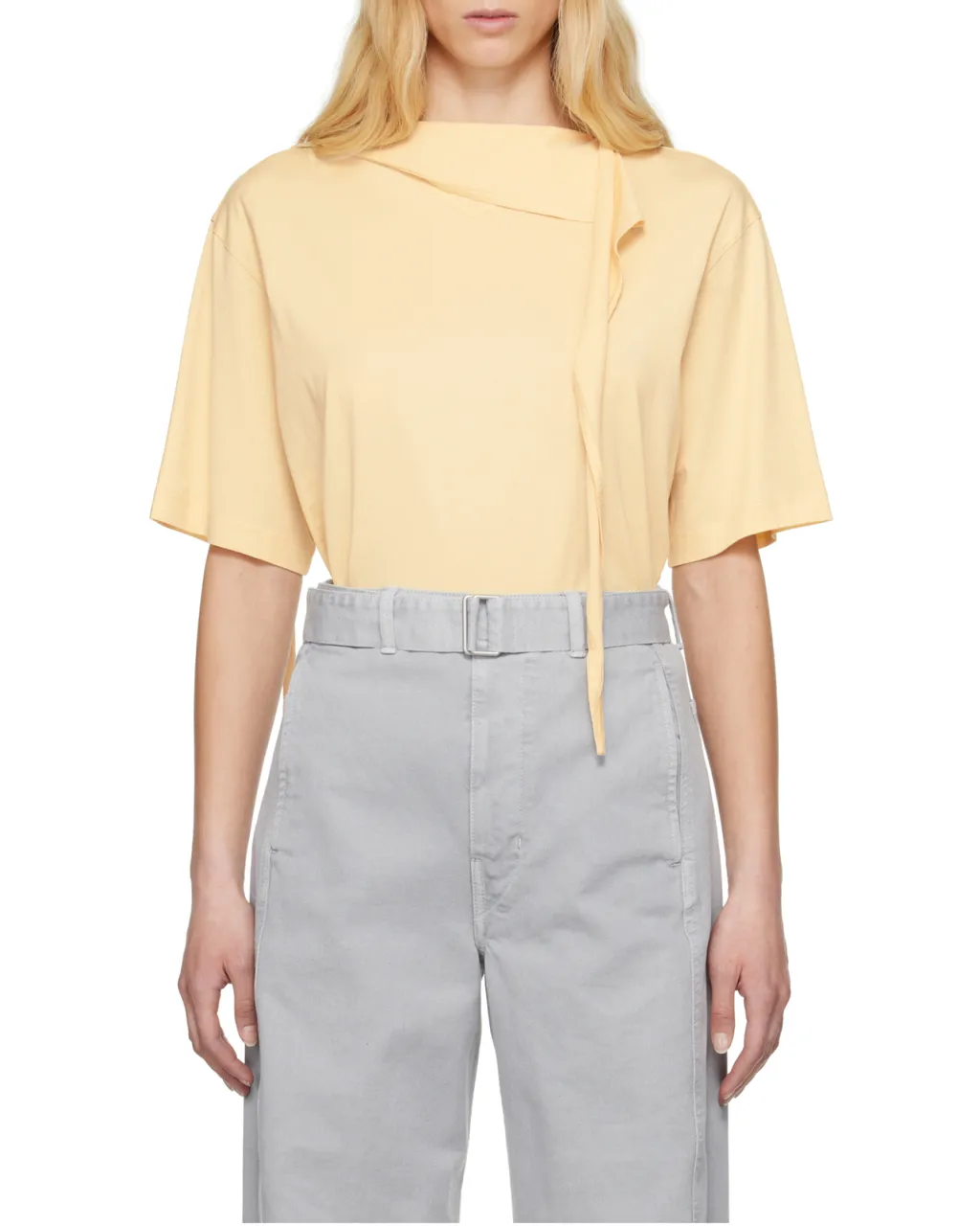 Knot-Detailed Short-Sleeved Top