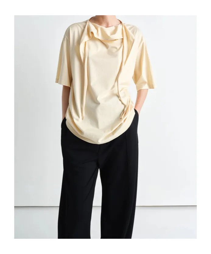 Knot-Detailed Short-Sleeved Top