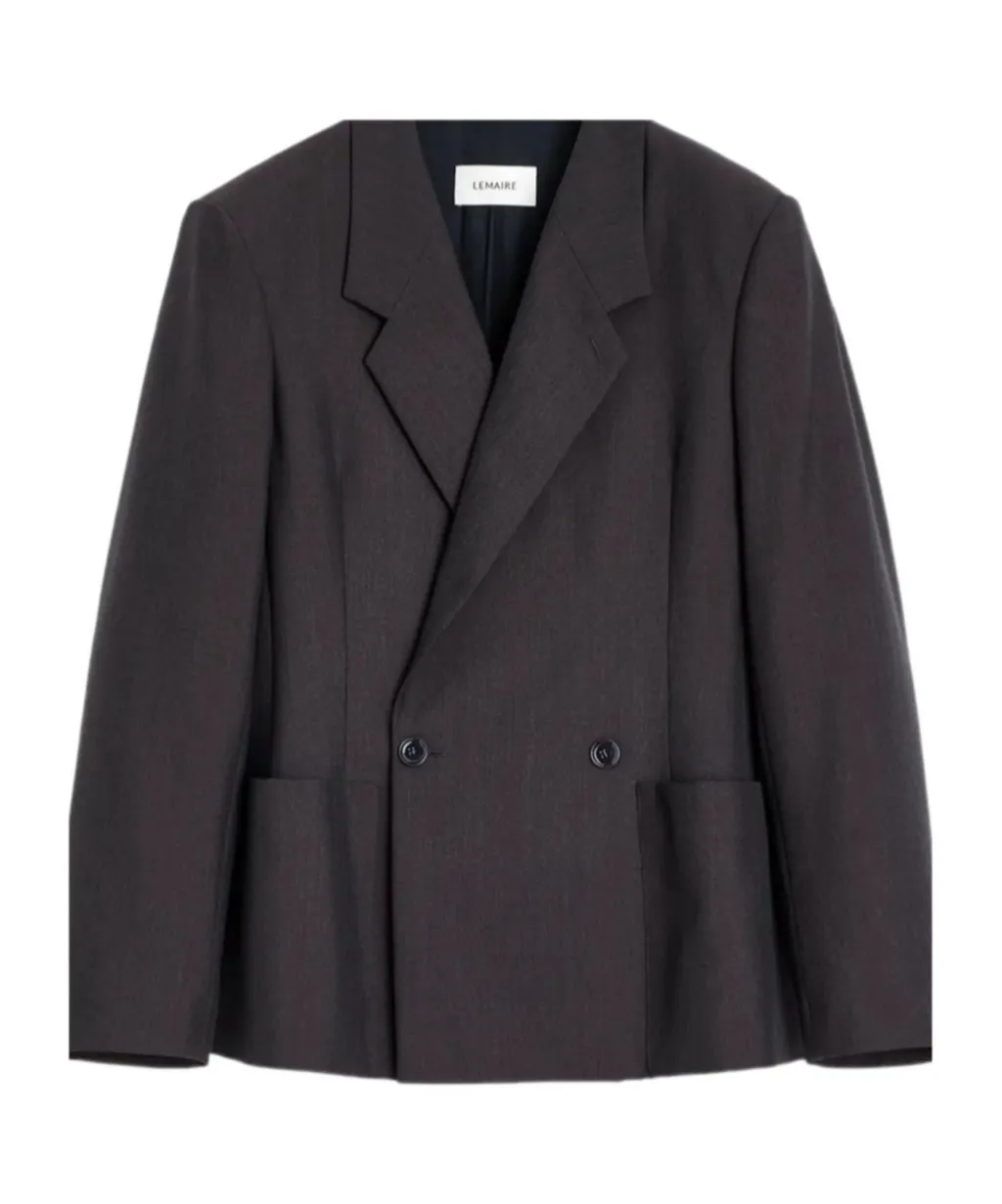Long-Sleeved Double-Breasted Blazer