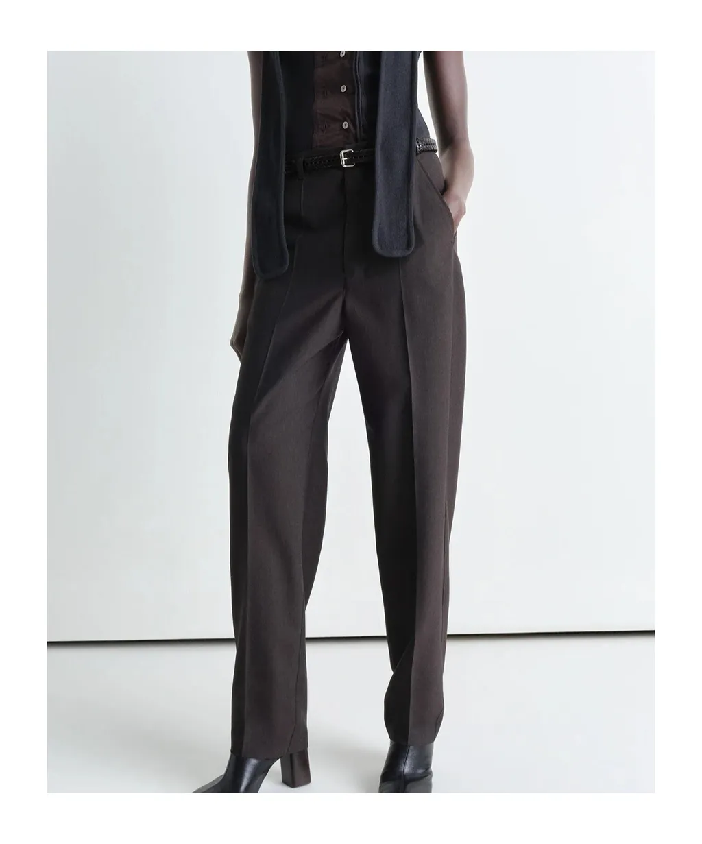 Tapered Leg Tailored Trousers