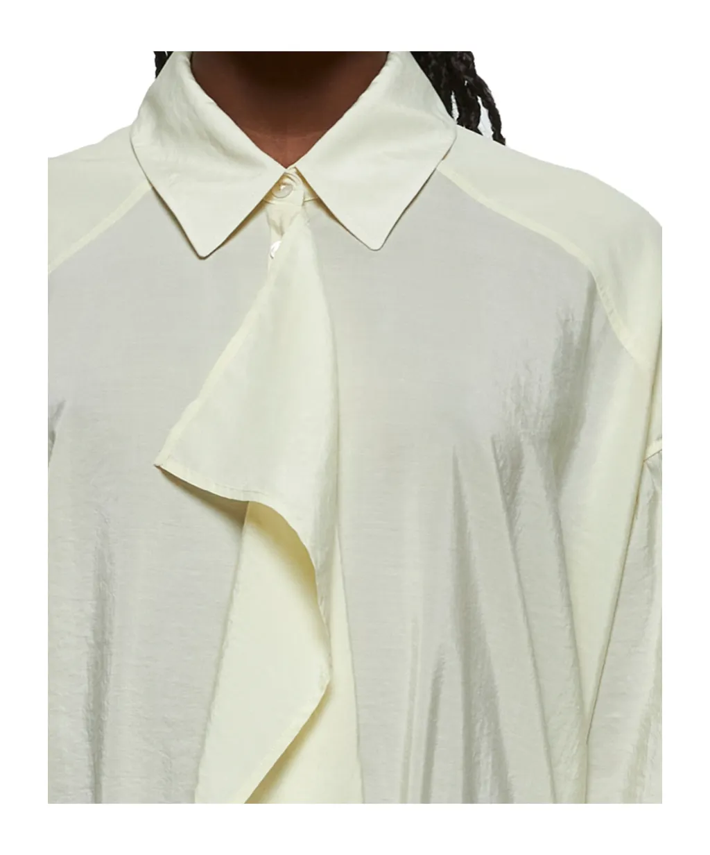 Gathered Asymmetric Midi Dress