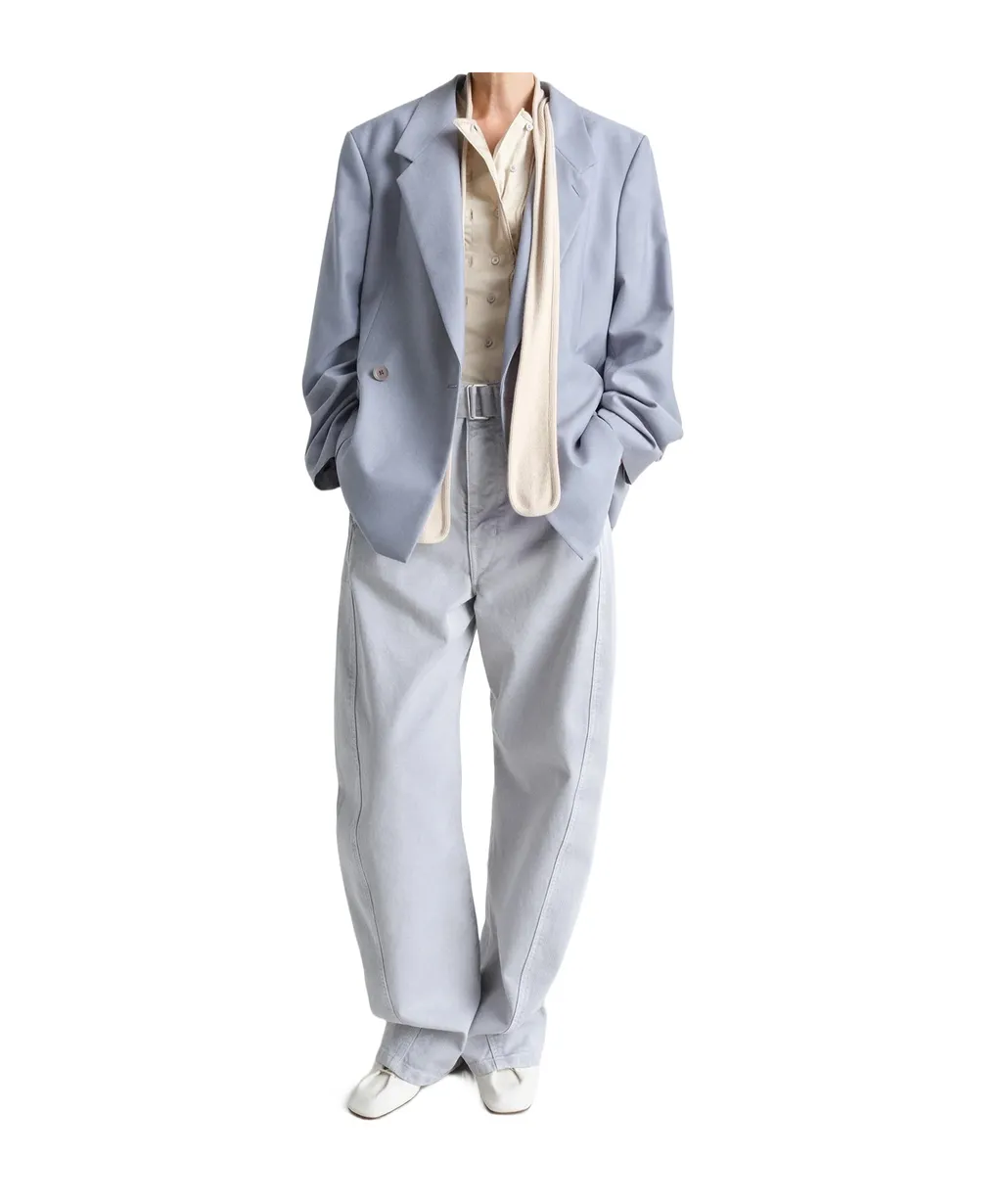 Long-Sleeved Double-Breasted Blazer