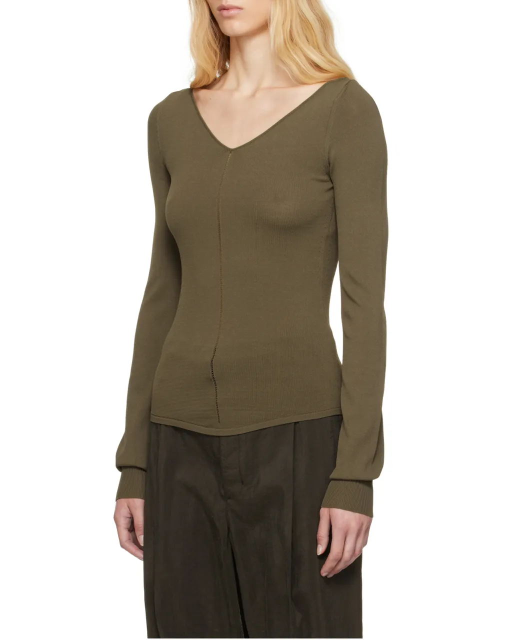 V-Neck Long-Sleeve Top
