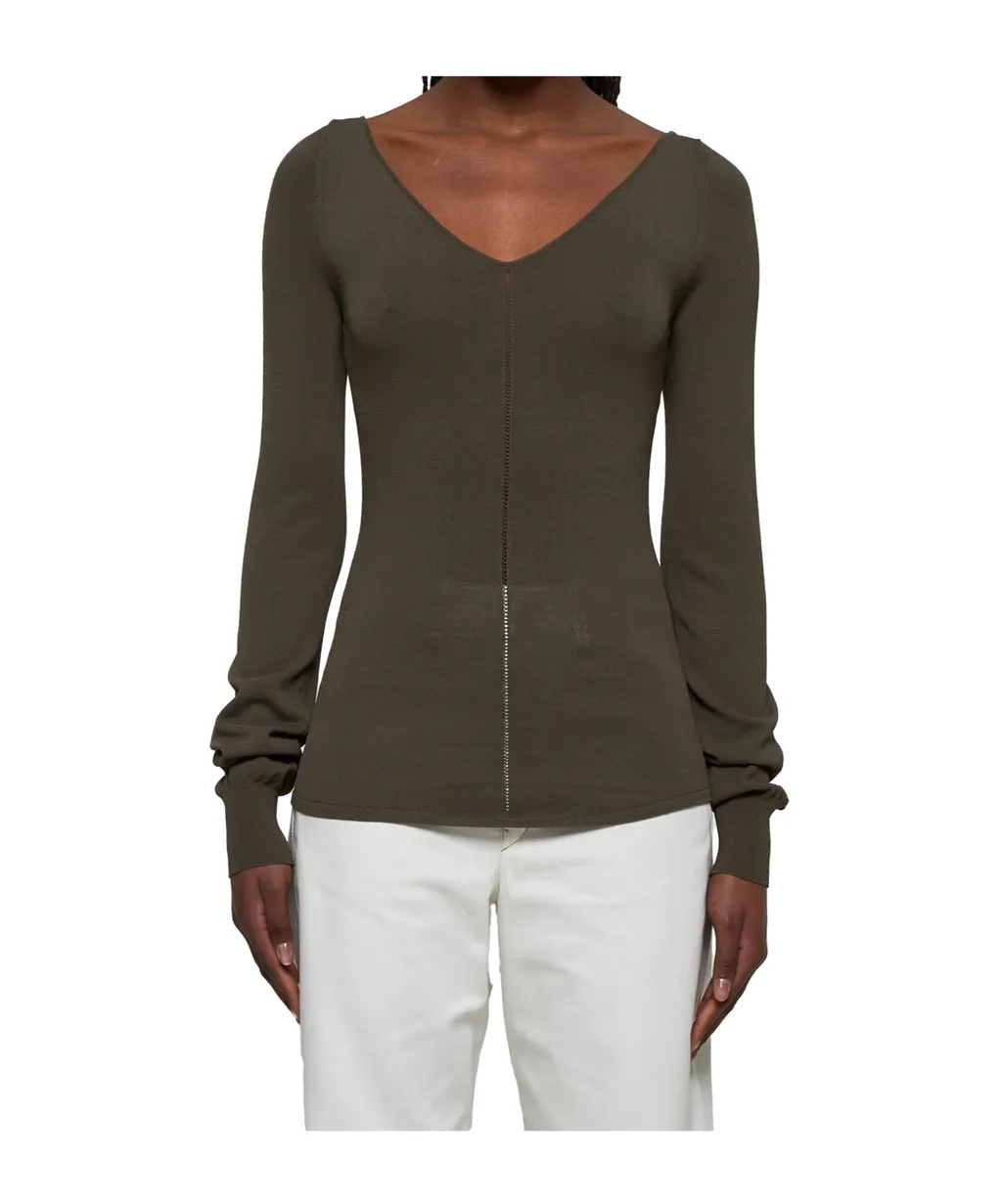 V-Neck Long-Sleeve Top