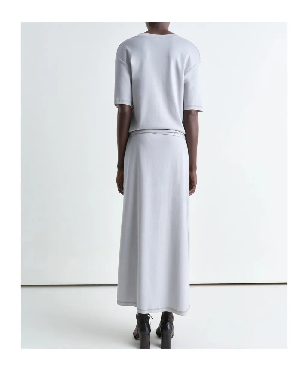 Belted Crewneck T-Shirt Dress