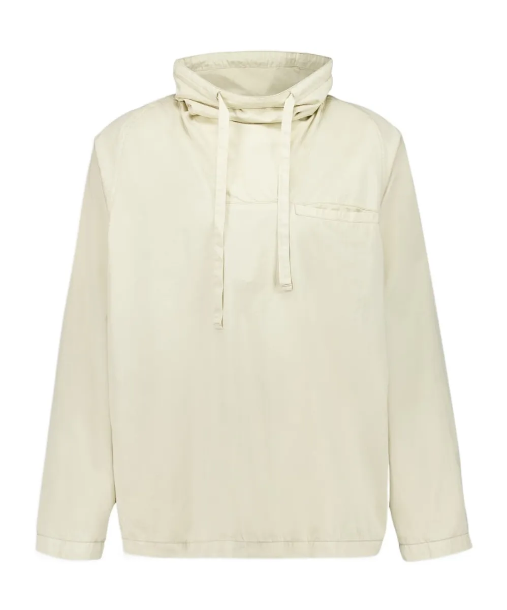 Funnel Neck Long Sleeved Drawstring Sweatshirt