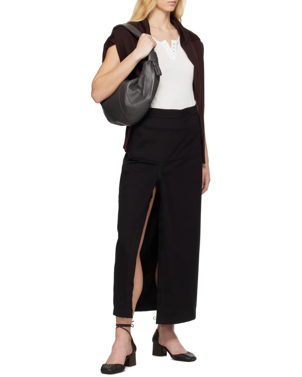 Fortune Croissant Zipped Shoulder Bag