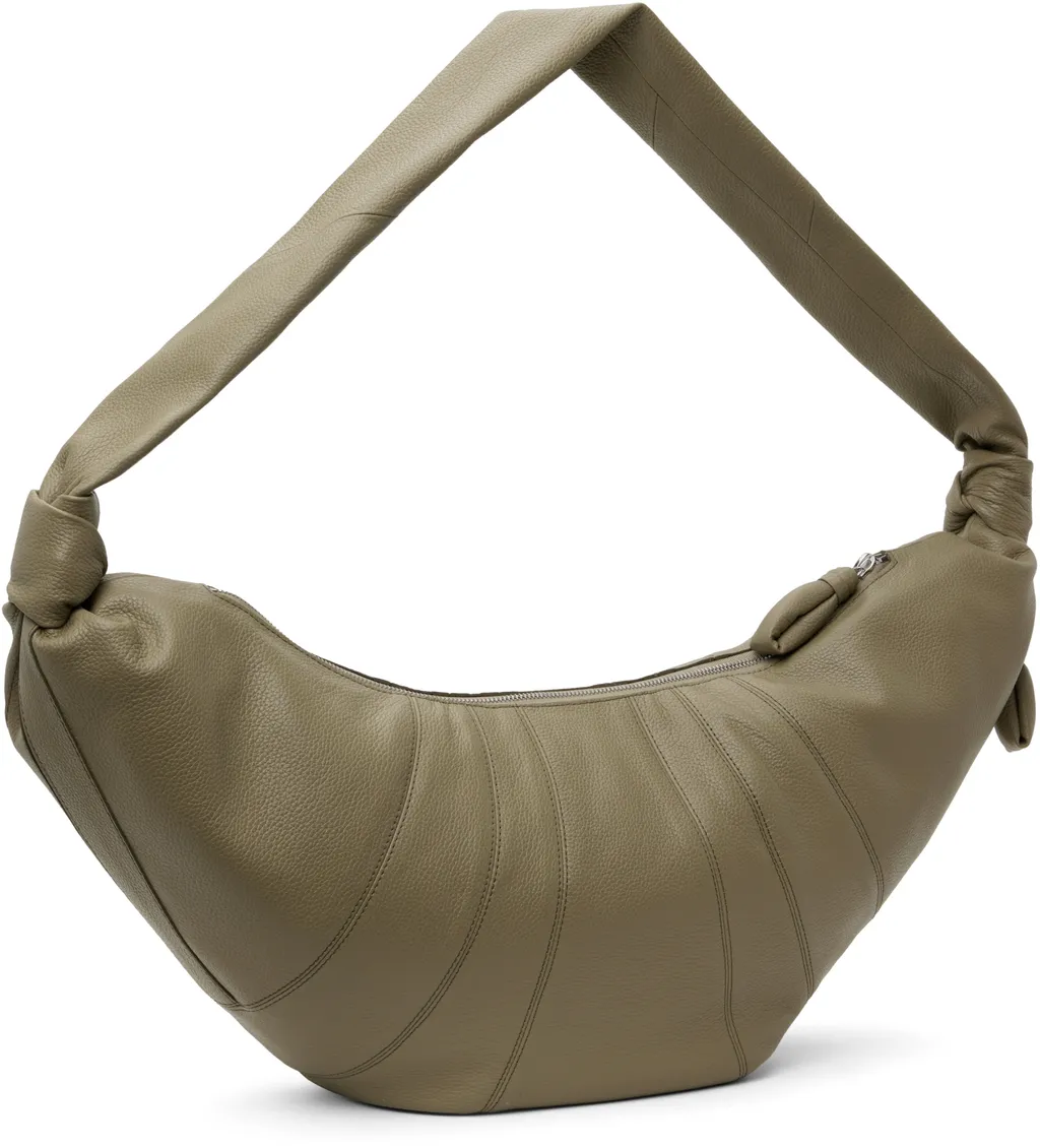 Croissant Zip-Up Large Crossbody Bag