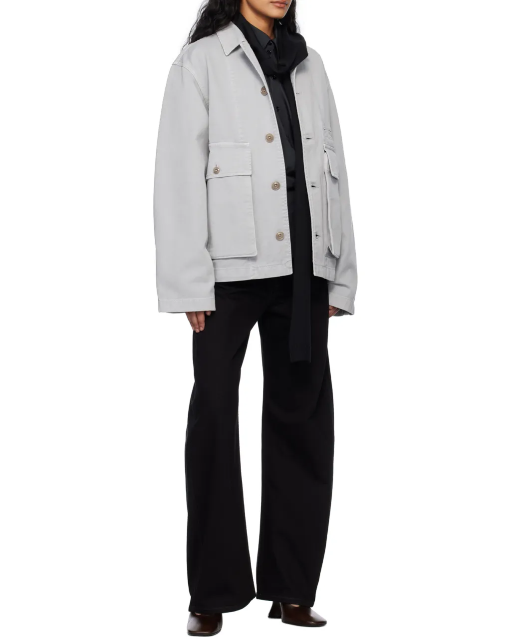 Long Sleeved Buttoned Jacket