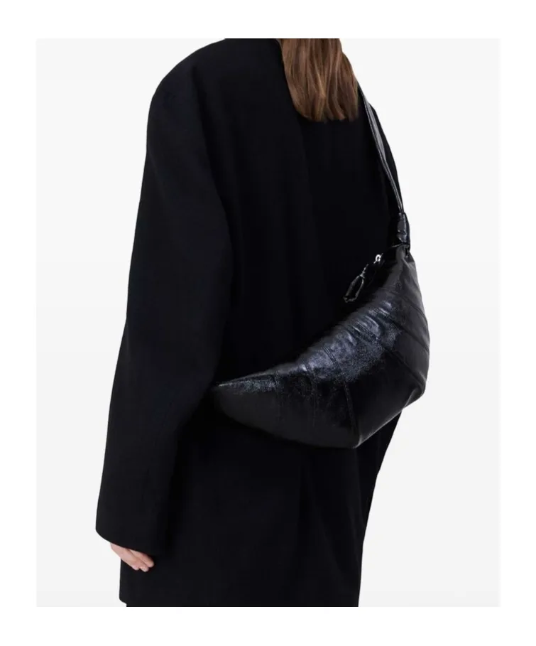 Croissant Zip-Up Medium Crossbody Bag
