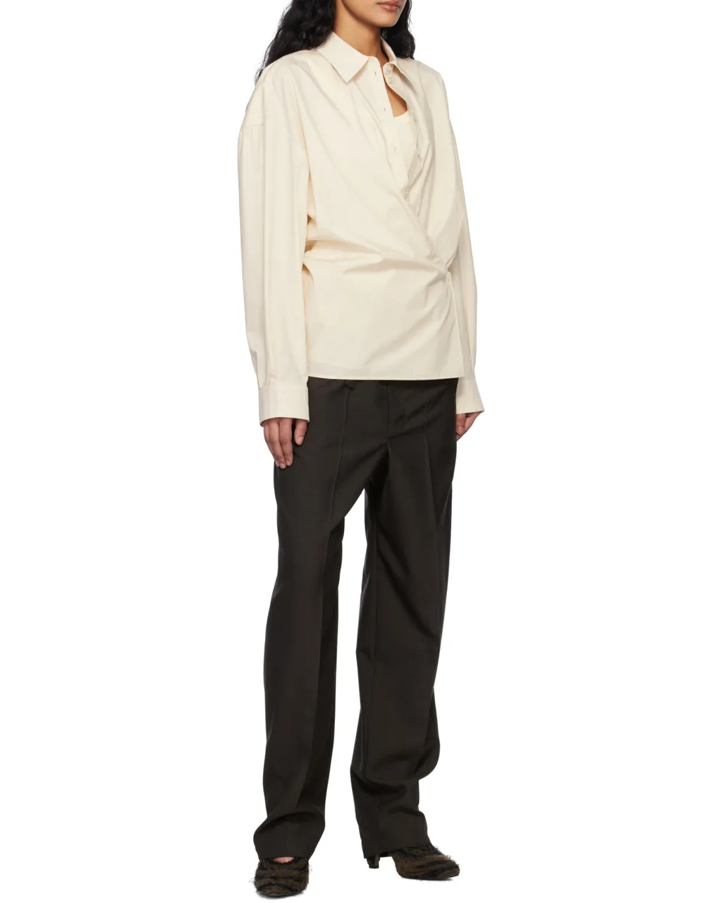Twisted Detail Buttoned Shirt