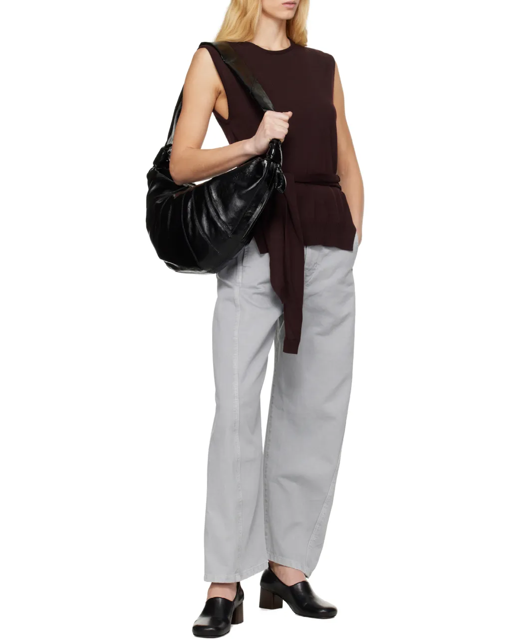 Croissant Curve-Edge Shoulder Bag