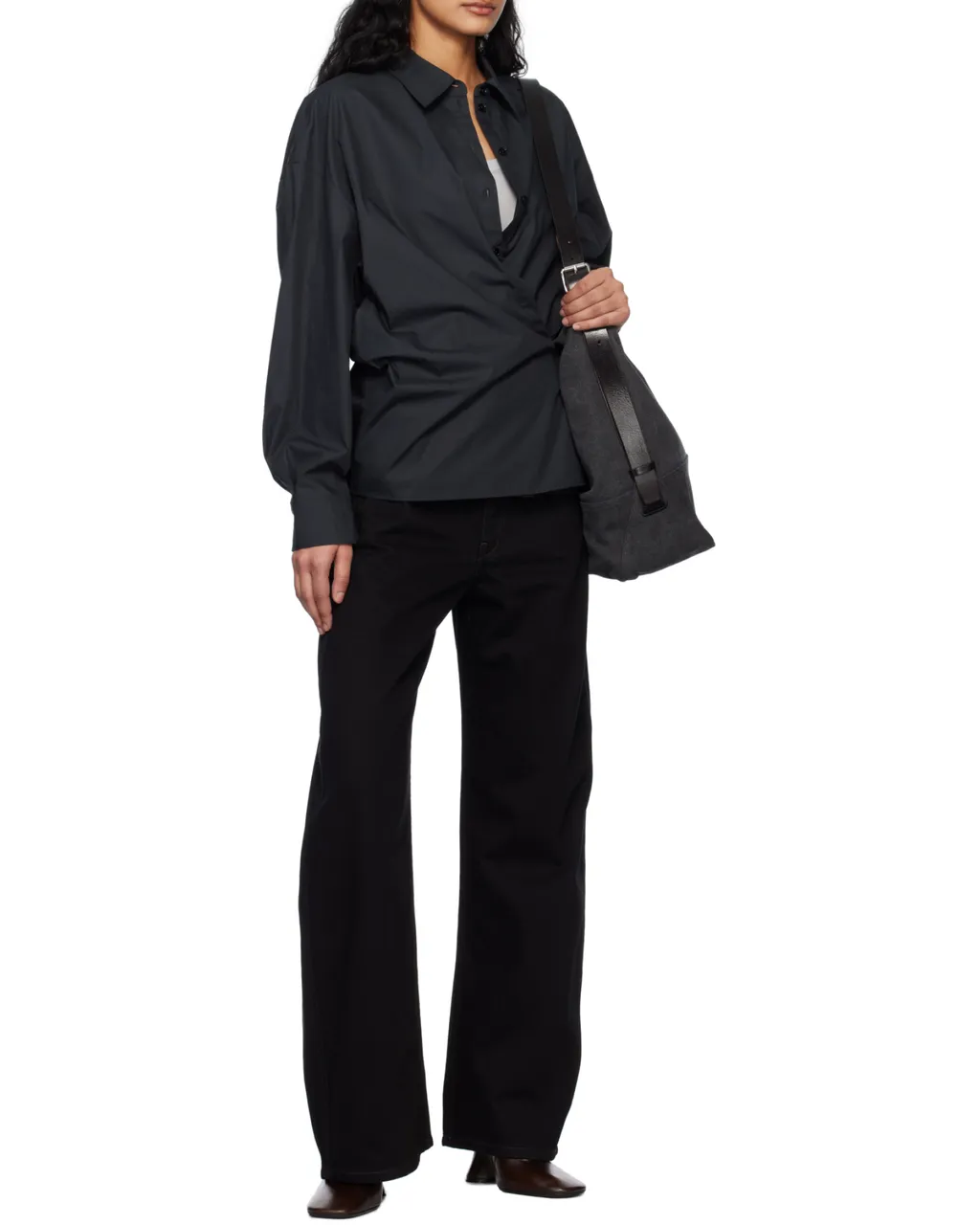 Twisted Detail Buttoned Shirt
