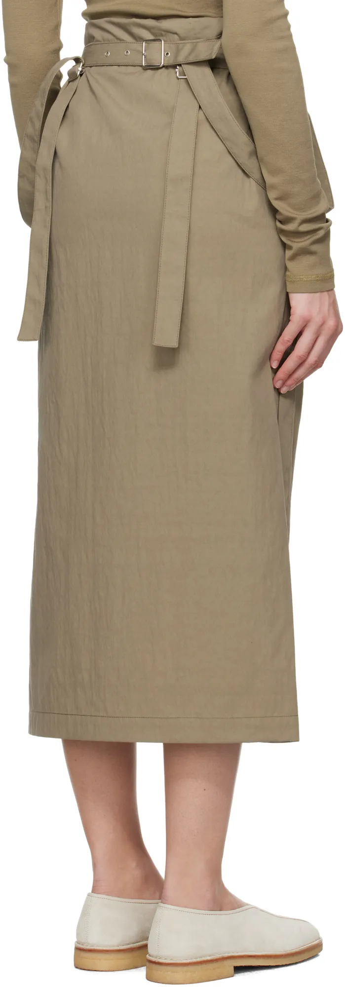 Mid-Length Skirt With Suspenders