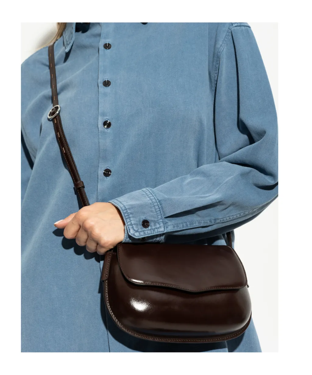 Belly Foldover Top Shoulder Bag