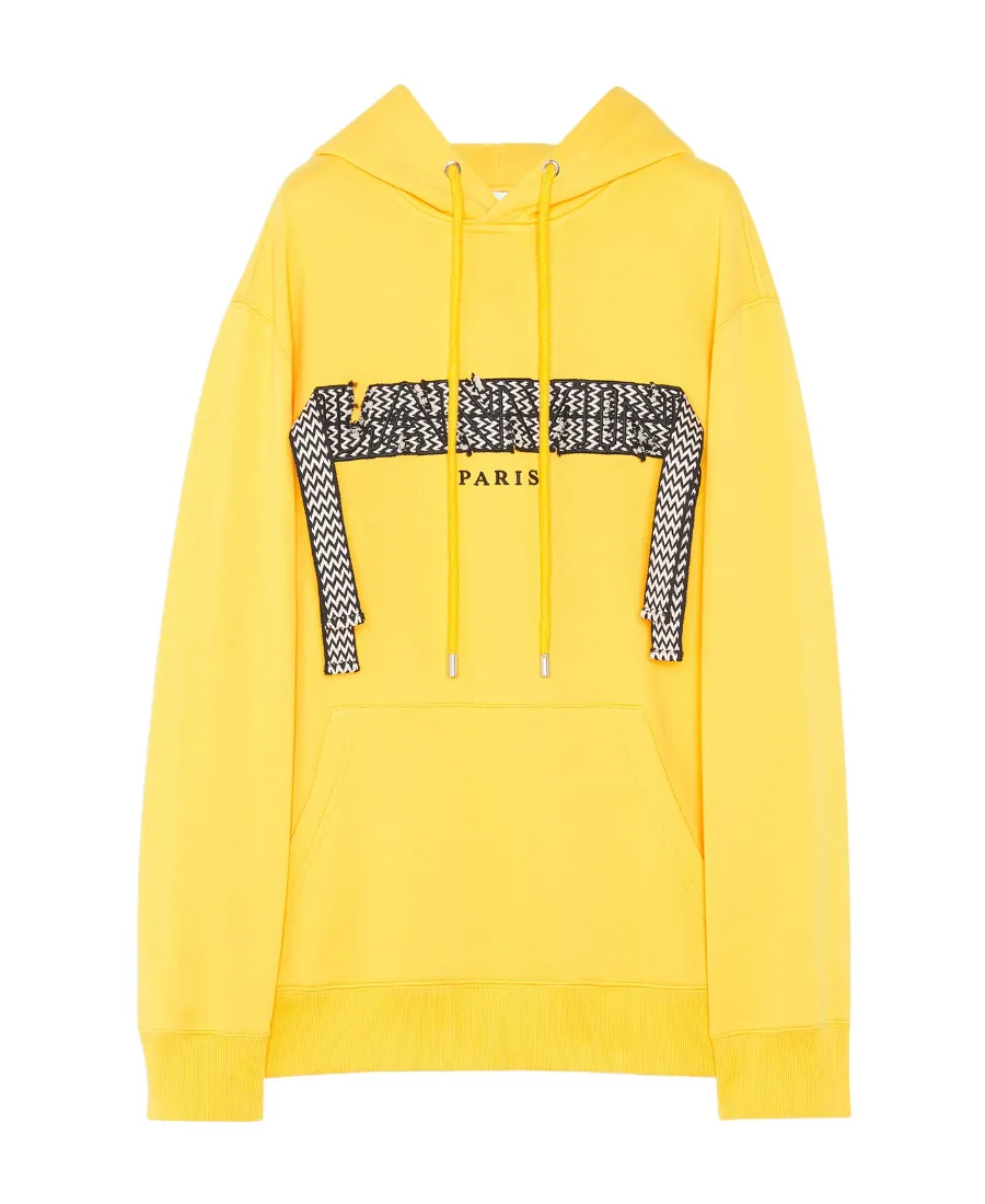 Logo Patch Drawstring Hoodie