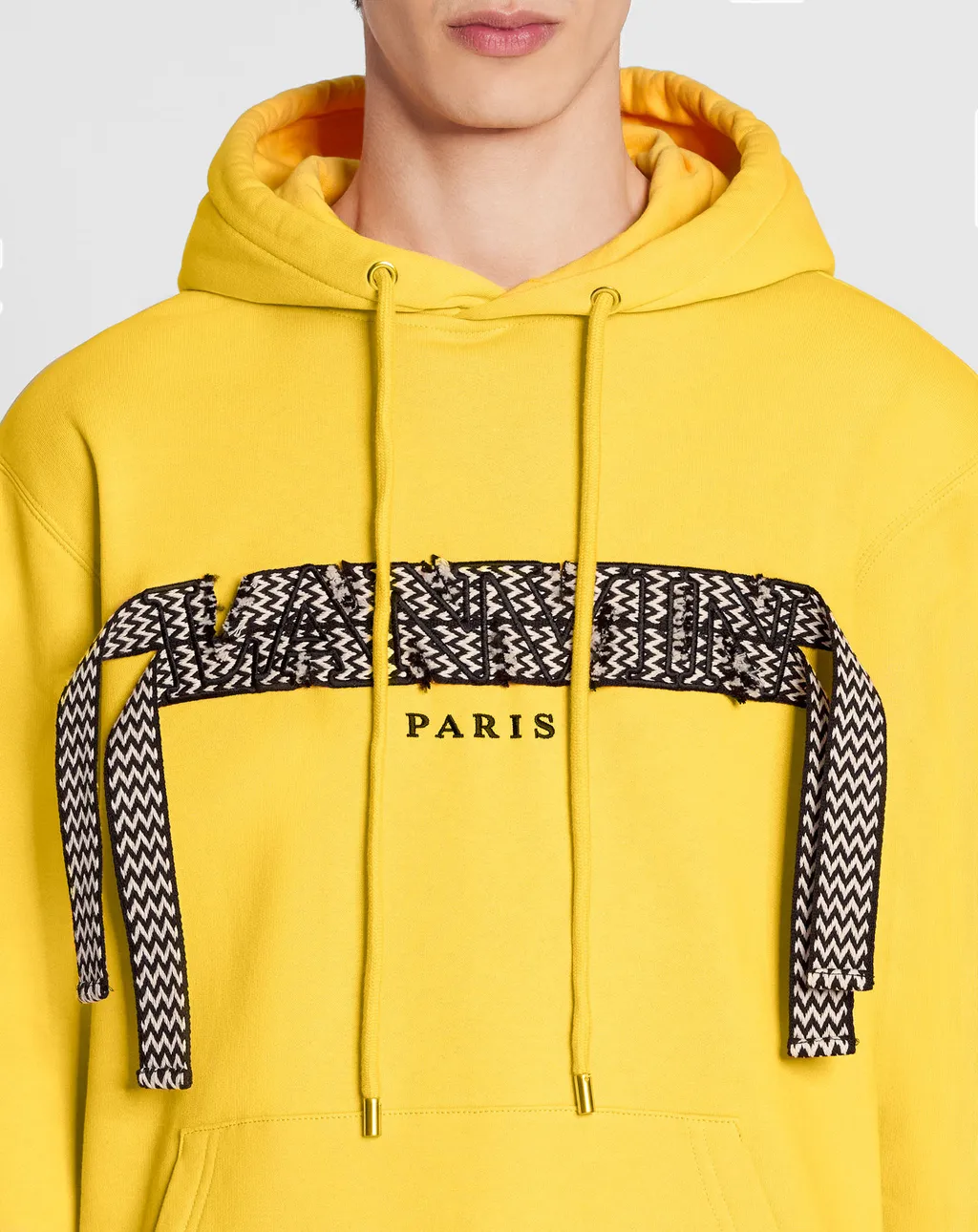 Logo Patch Drawstring Hoodie