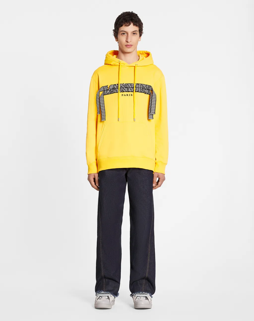 Logo Patch Drawstring Hoodie