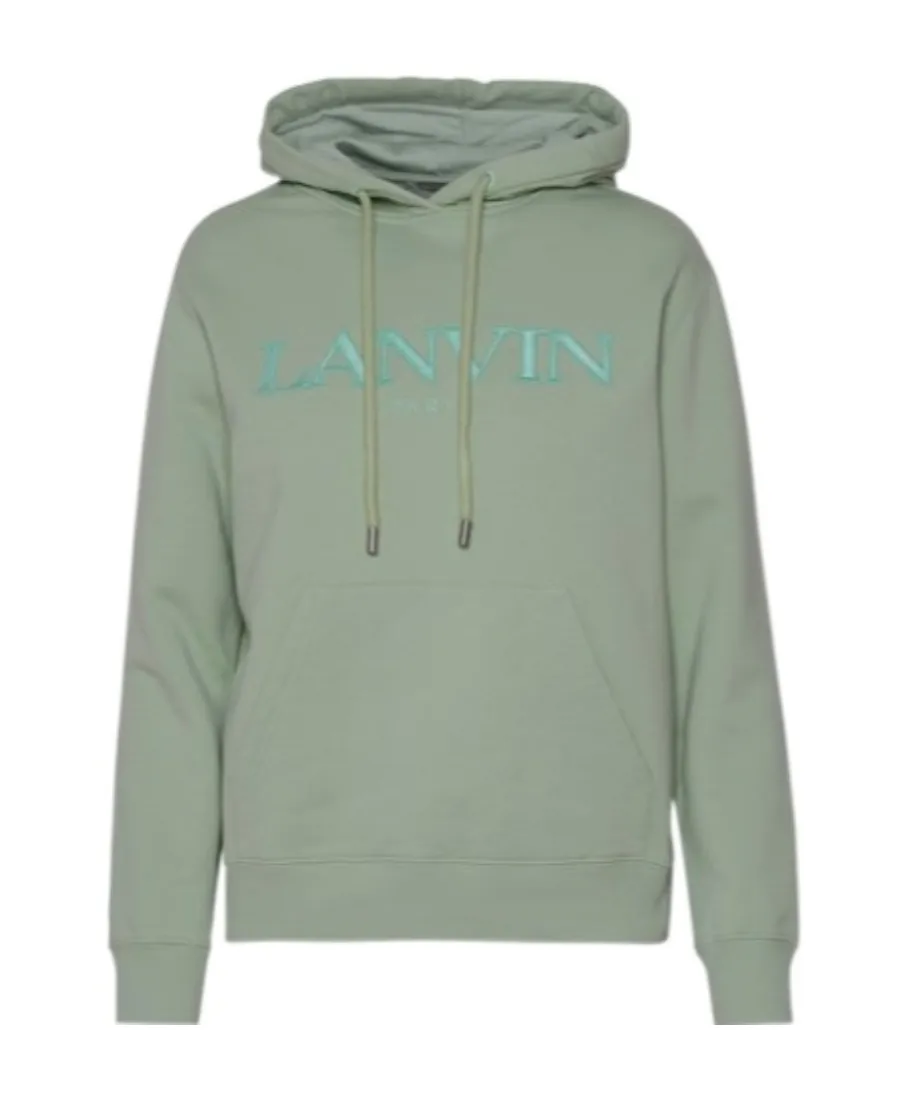 Logo Embroidered Drawstring Hoodie