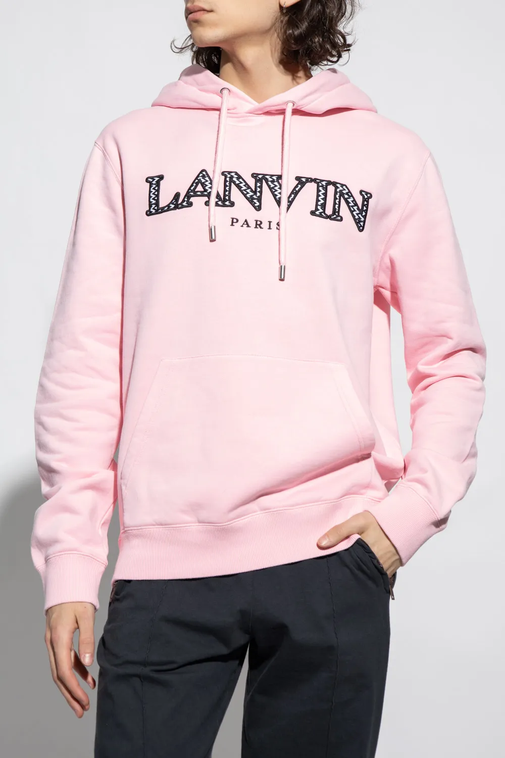 Embroidered-Logo Cotton Hoodie