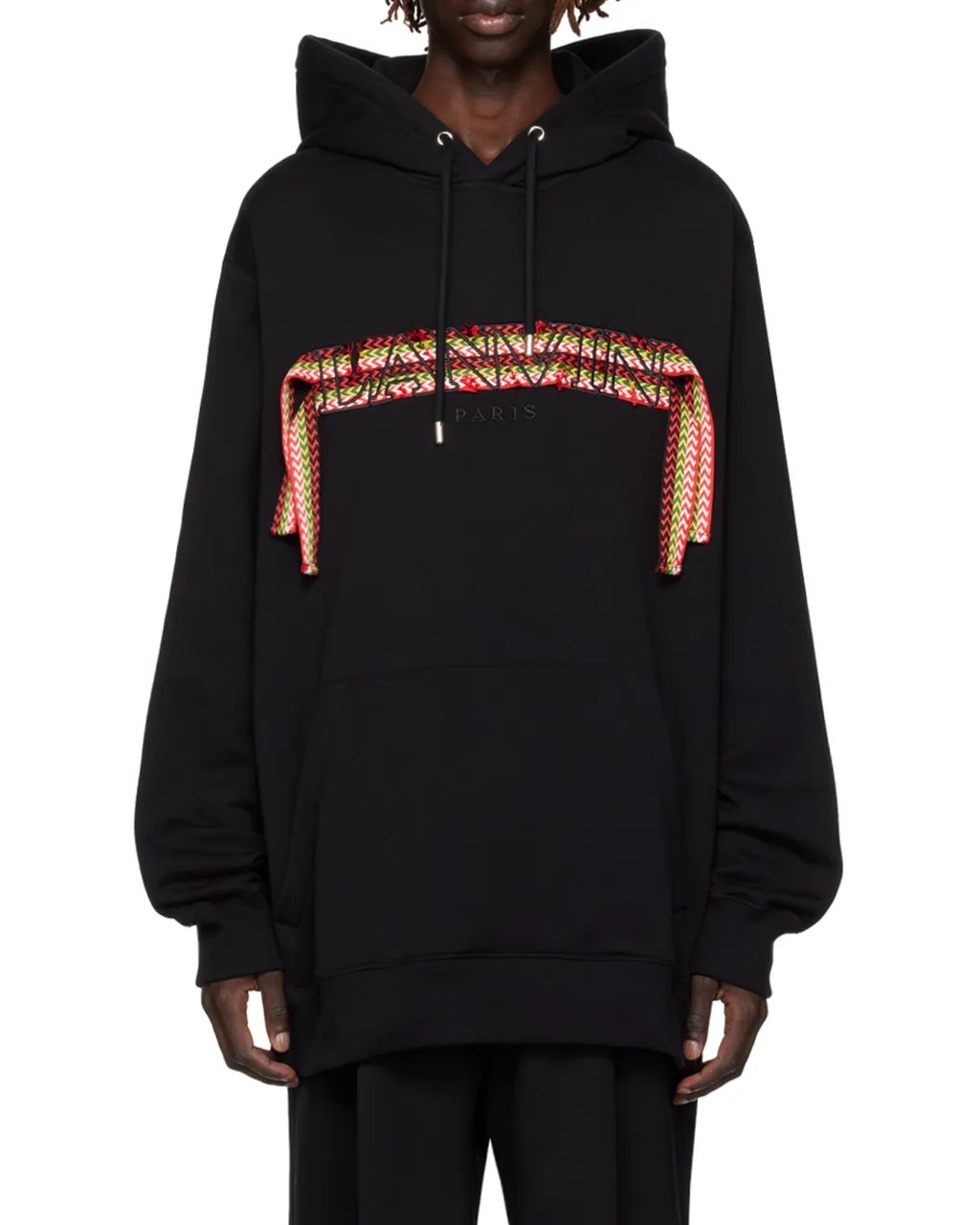 Logo Patch Drawstring Hoodie