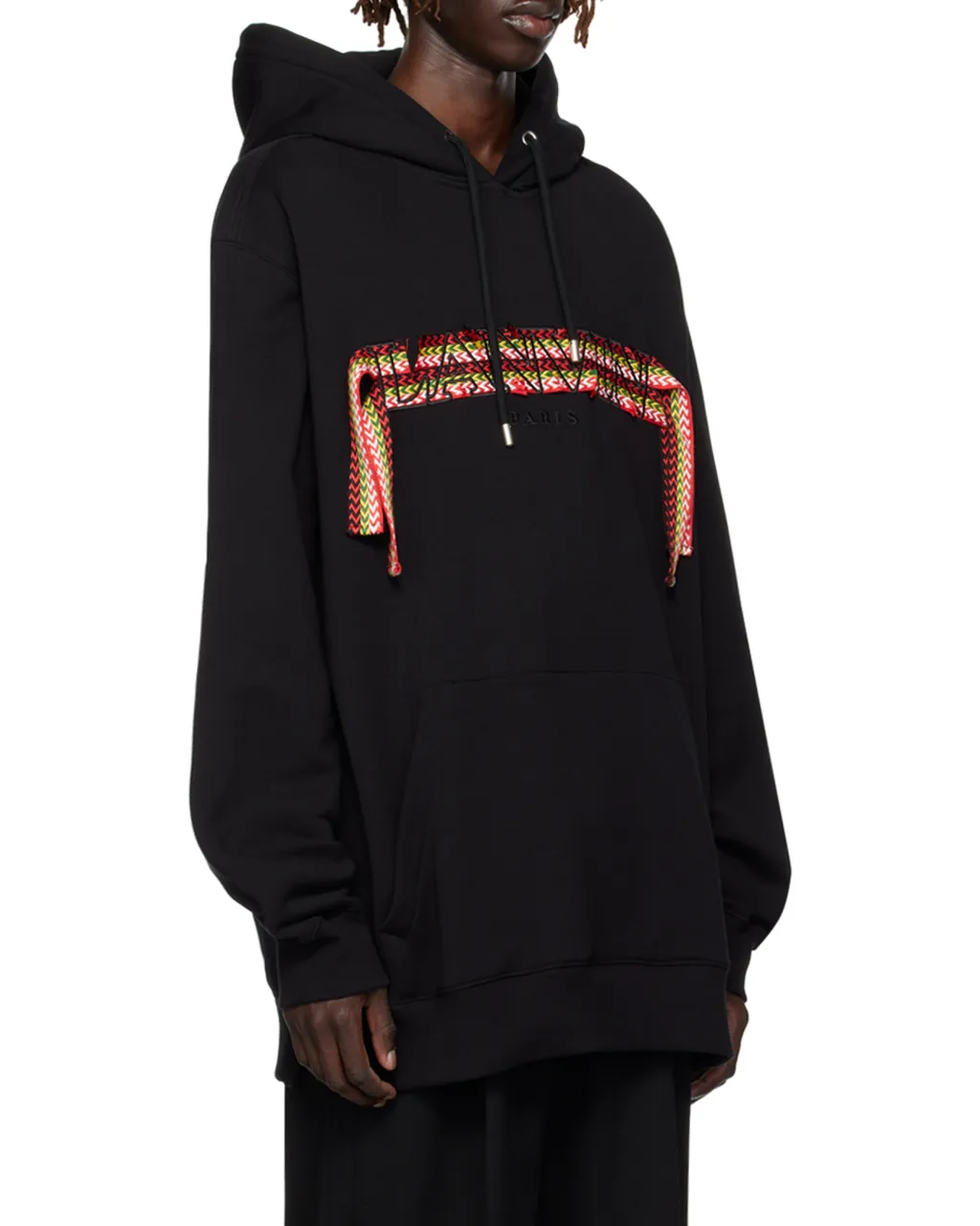 Logo Patch Drawstring Hoodie
