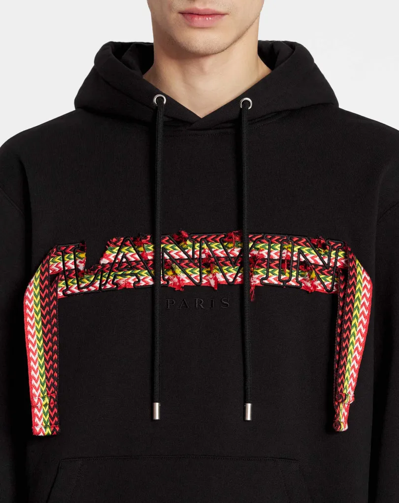 Logo Patch Drawstring Hoodie