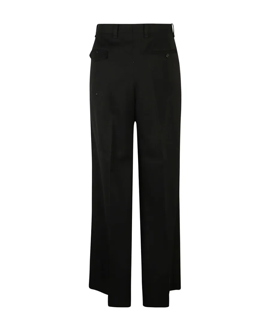 Pleat Detailed Wide Leg Trousers
