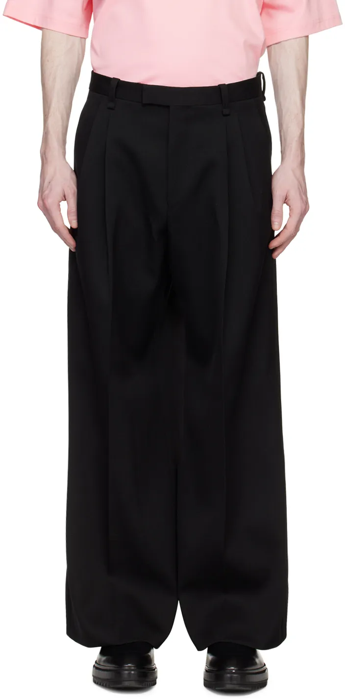 Pleat Detailed Wide Leg Trousers